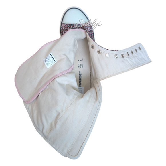 Converse 2006 XHI RARE Calf Extra High Pink Tweed Side Zip Sneaker Boot Womens 5 - Picture 9 of 12